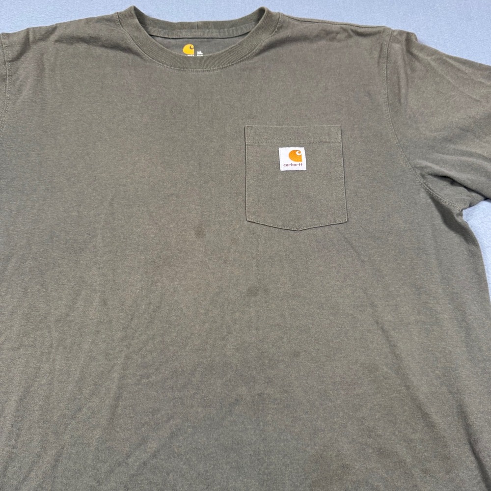 Carhartt K87 Pocket T-Shirt Mens XL Green Original Fit Short Sleeve Work Tee‎ - Picture 8 of 12
